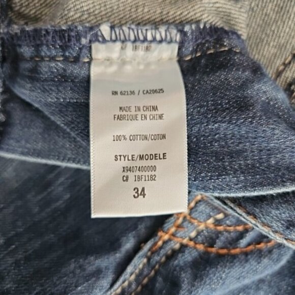 Guess Jeans Men's 34x31 Relaxed Boot Cut Medium Wash Blue Flap Pocket Embroidery - Picture 5 of 16